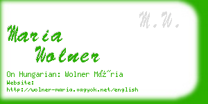 maria wolner business card